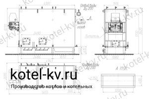 Котел КВм-3.0 с ЗП РПК. Чертеж